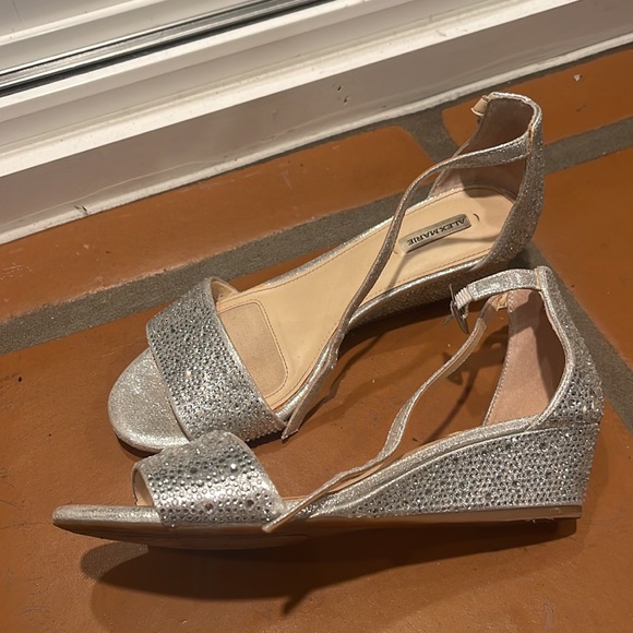 Mairithree Rhinestone Embellished Family Matching Ankle Strap Wedge Sandals - Picture 2 of 5